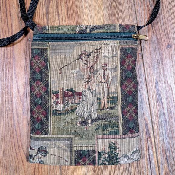 MARTY ENTERPRISES VINTAGE TAPESTRY GOLF HANDBAG - Picture 4 of 8